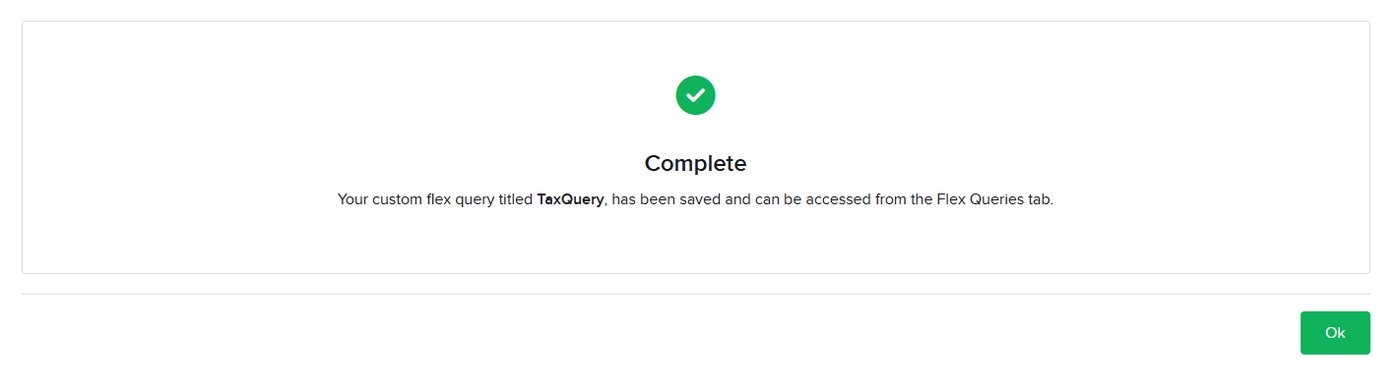 Confirmation screen showing Complete with green checkmark